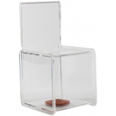 Donation Box 4-5/8" x 5-1/8" x 5-1/8" w/ sign, 1/8" Acrylic