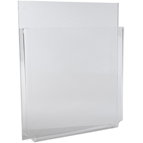 Wall Mount Brochure Holder 5" W x 9" H, 1/8" Acrylic
