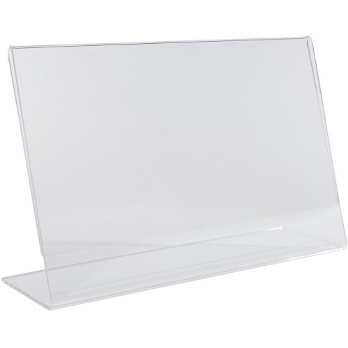 Slant Back Sign Holder 11" W x 7" H, 1/8" Acrylic