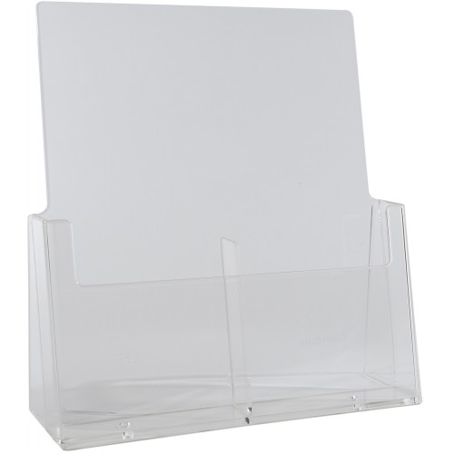 Brochure Holder 4" x 9" Freestanding 2 Bay, Tri-fold, 1/3 A4 Letter, BHI 2C112 (36/CASE)