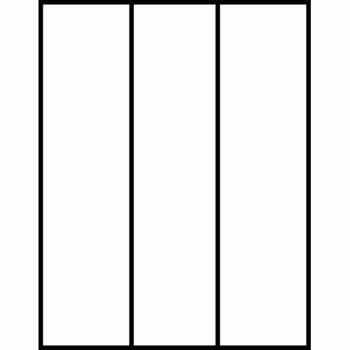 Laser Sheet Label (L-3v) 2.833" x 11", 3 per sheet