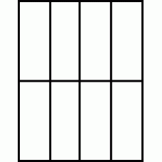 Laser Sheet Label (L-8L) 2.125" x 5.5", 8 per sheet
