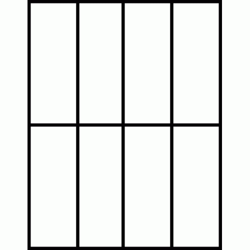 Laser Sheet Label (L-8L) 2.125" x 5.5", 8 per sheet