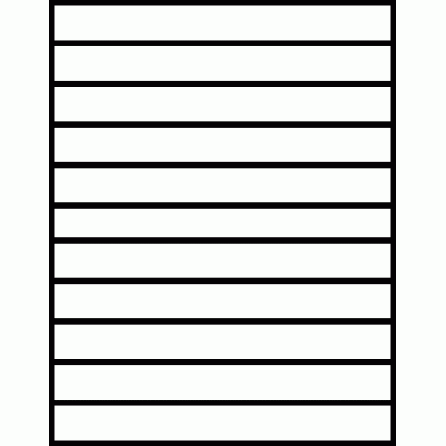Laser Sheet Label (L-11) 8.5" x 1", 11 per sheet