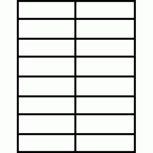 Laser Sheet Label (L-16) 4.25" x 1.375", 16 per sheet
