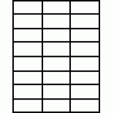 Laser Sheet Label (L-24) 2.833" x 1.375", 24 per sheet