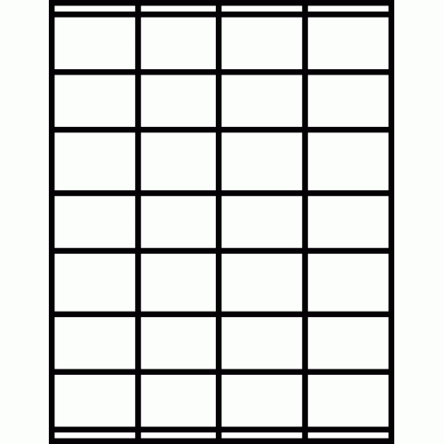 Laser Sheet Label (L-28) 2.125" x 1.5", 28 per sheet