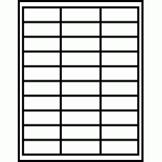 Die Cut Laser Sheet Label (LD-30) 2.625" x 1", 30 per sheet